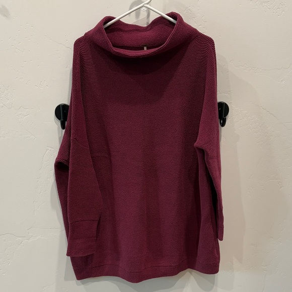 Free People Sweaters - Free People Ottoman Slouchy Tunic Deep Burgundy Cowl Neck Sweater